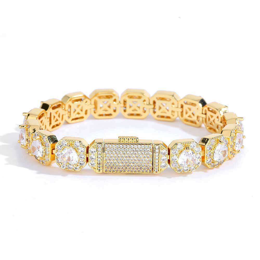 Jewelry 10mm Love Zircon Rock Sugar Trendy Brand Personalized Full Diamond Hip Hop Men's Bracelet Accessories