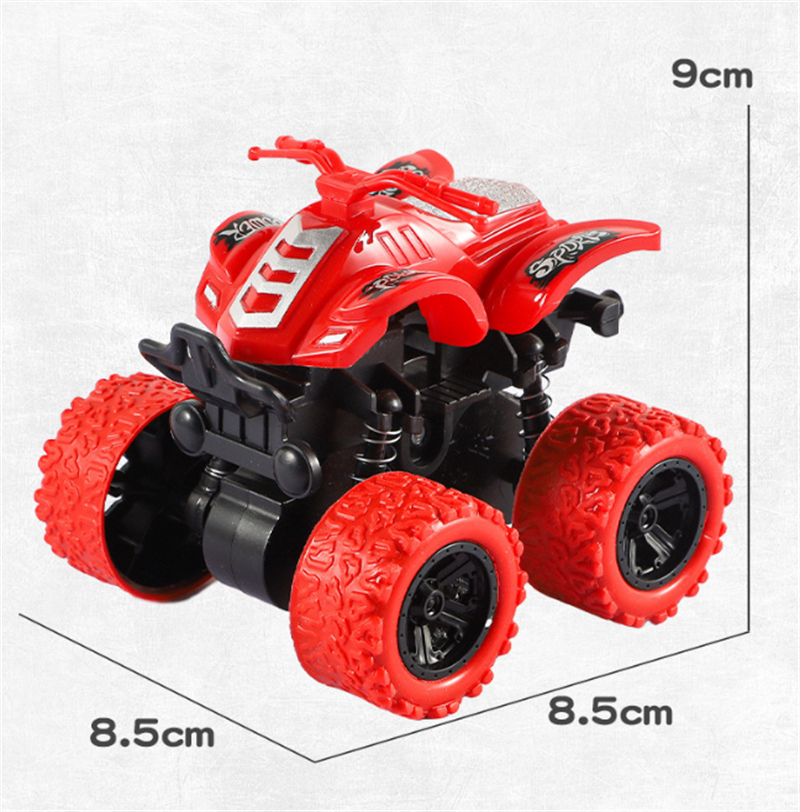 Mini Plastic Inertial Four-wheel Drive off-roadstunt Roll Toy Car for Children car