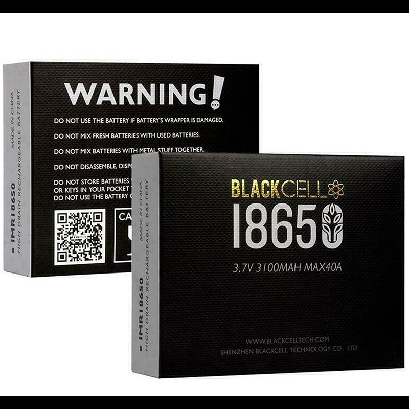 Blackcell IMR 18650 battery 3100mAh 40A 3.7V high drain rechargeable flat top lithium batteries 100% authentic with original gift box