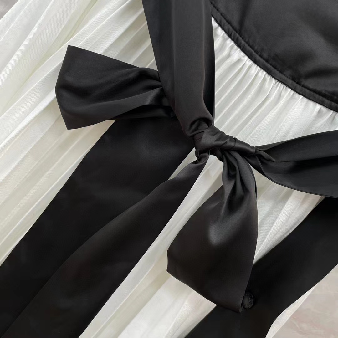 2024 Summer White Long Fitted Sashes Women's Skirts Milan Runway Sex Long Skirts Girls 3148