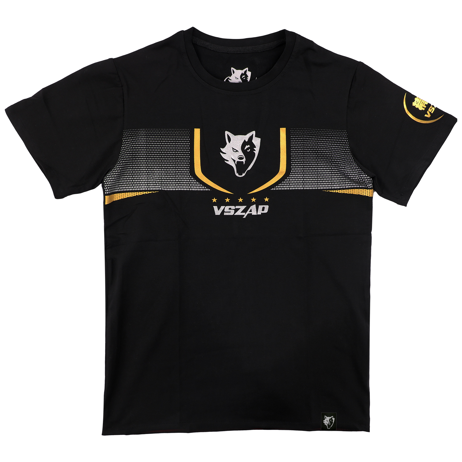 VSZAP Sports Muay Thai Short sleeved Hot Stamped T-shirt, Pure Cotton Casual Running Clothing, Fighting and Fitness Top
