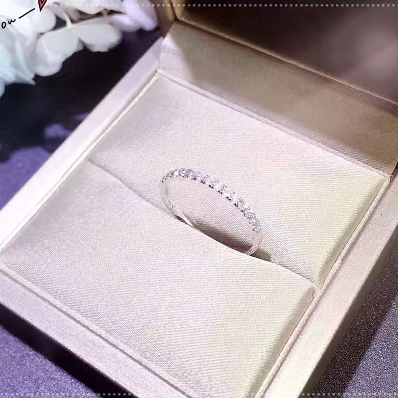 2024 choucong ins top sell wedding rings simple fine jewelry real 100 sterg sier rose gold pave white moissanite dia party women engagement band ring