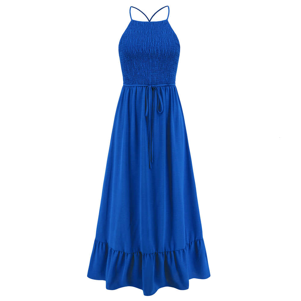 2024 Summer Temperament Fashion Sexy Sling Beach Dress Skirt Women's Wear