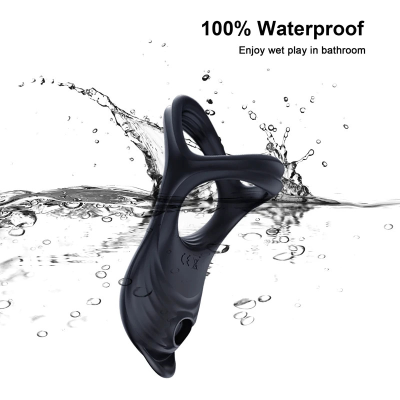 Vibrating Cockring Sucking Penisring Delay Ejaculation Cock Ring Sex Toys for Couple Men Penis Vibrator Adults 240312