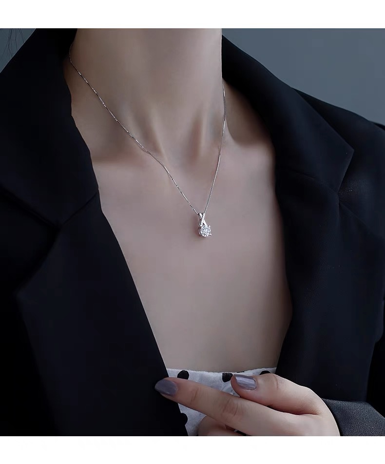 2024 Choucong Solitaire Cross Pendant Simple Fashion Jewelry 925 Sterling Silver Round Cut 5A Cubic Zircon CZ Diamond Girls Party Women Elegant Clavic