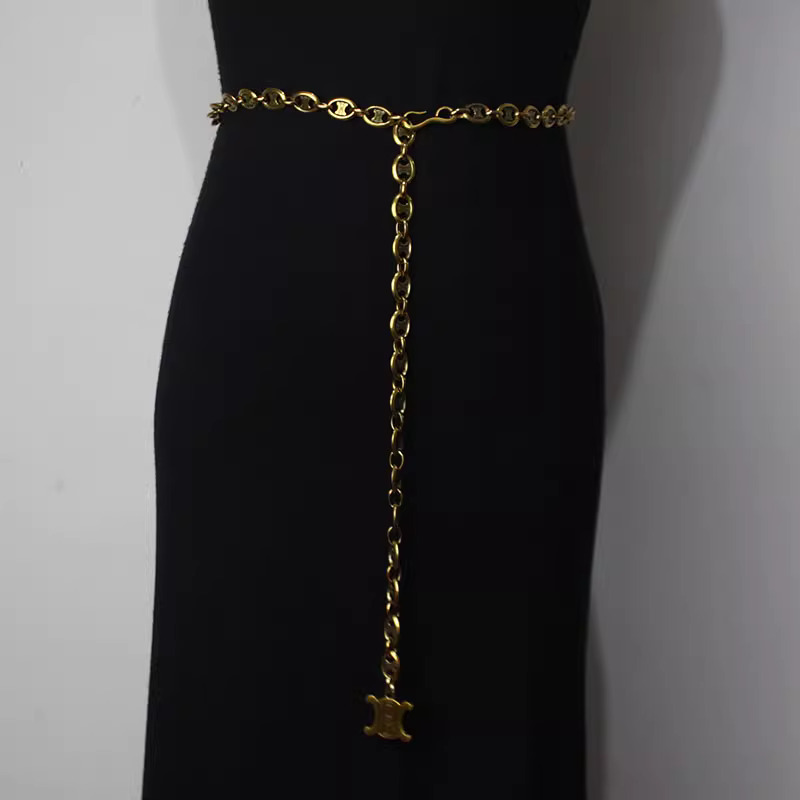 Hot Selling Trend Women's Belt Decoration Dress Waist Chain Accessory Design Sense Korean Version Versatile Metal Thin Chain