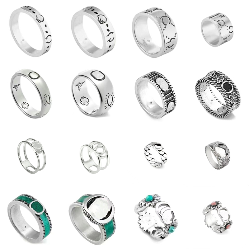 Designer Love Ring Heart Band Rings For Women Mens Jewelry Fashion Unisex Gold Sier Rose Colors Stainless Steel Lady Party With Green Box Size 5-11 002C