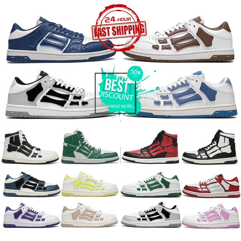 Designer Shoes Fashion Shoes Casual bones shoes sneakers Runner Top Low Skel Skeleton Women Men Luxury Blue Red White Black Green Gray Original