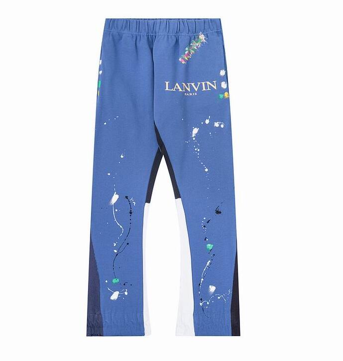 Mens Graffiti Pants Galleryse Depts Womens Sweatpants Galleryes Dept Speckled Letter Print Mans Couple Loose Versatile Casual Straight Size S-XL