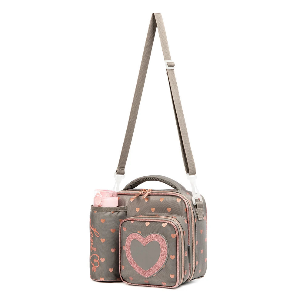 Large Capacity Lunch Box Waterproof Oxford Portable Zipper Thermal Bags with Bottle Pocket Lancheira Escolar Infantil 240226