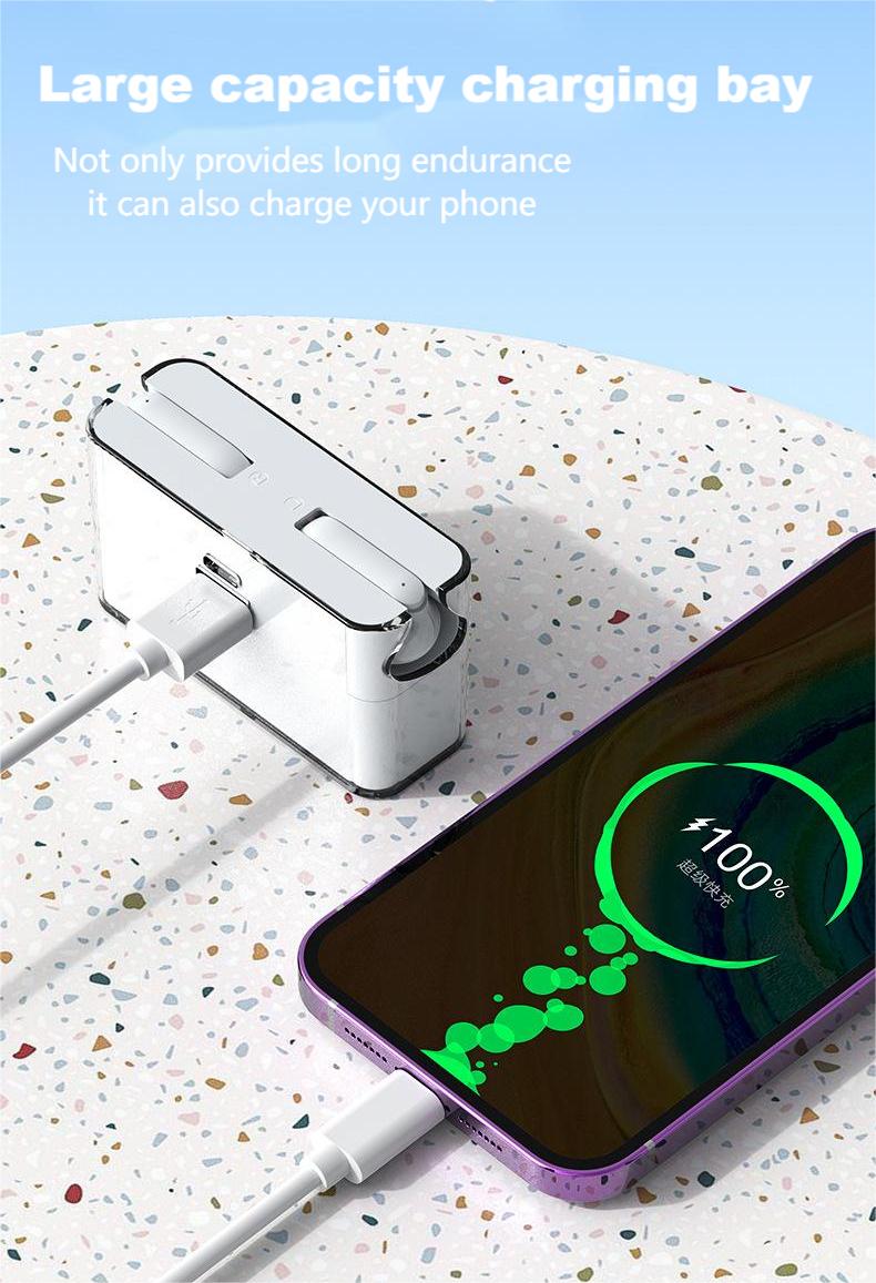 TWS Bluetooth headphone New Style In-ear Earphone Wireless Earphone TM11 Model Mirror screen LED display Two Earbuds with built-in Microphone high Qua