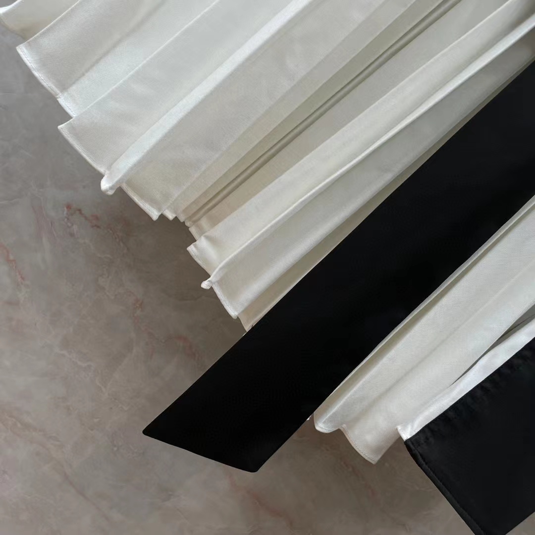 2024 Summer White Long Fitted Sashes Women's Skirts Milan Runway Sex Long Skirts Girls 3148