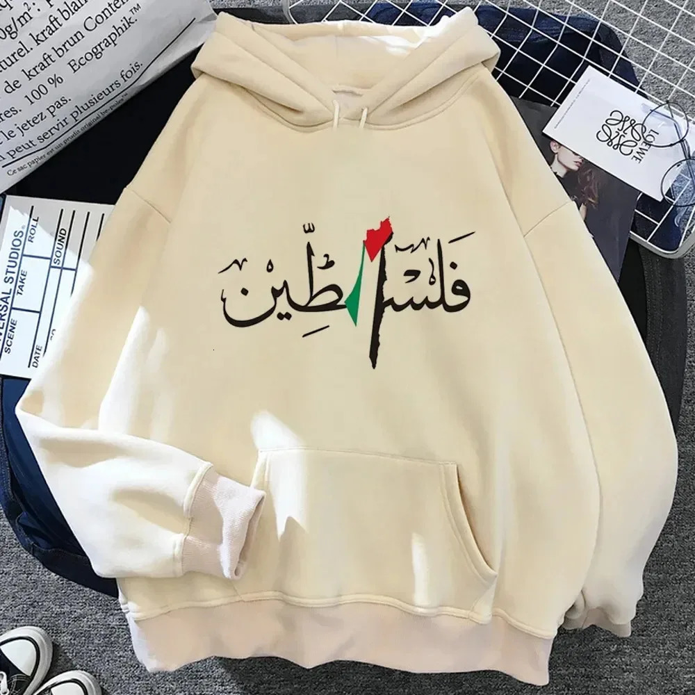 Palestine Hoodies MenWomen Graphic Vintage Japanese Funny Clothes Pulls Female Fleece Hood 240307