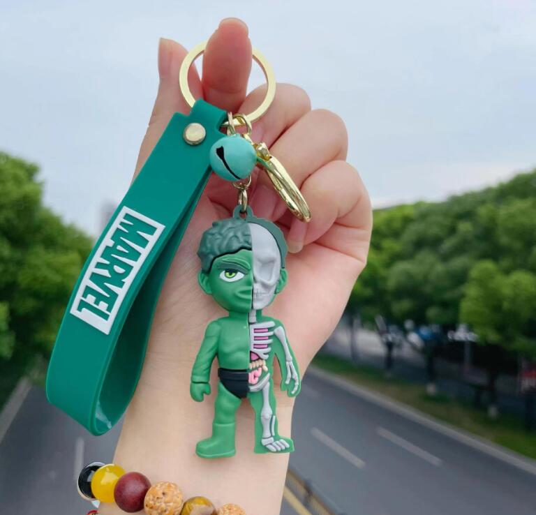 Cartoon Movie Character Silicon Pendant Jewelry Key chain Backpack Ornament Car key Ring Gifts