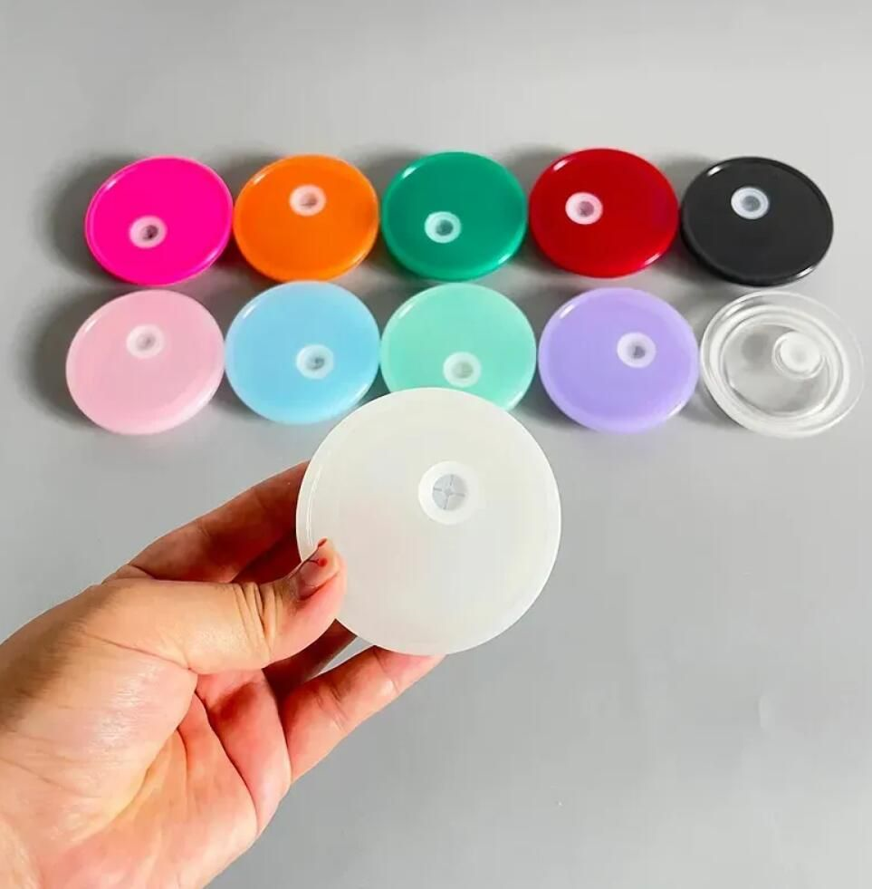 16oz Colorful Mugs Sublimation Replaceable Fits Glass Plastic Cover Beer Jar For Lids Drinking Glasses GG1108 Nslph