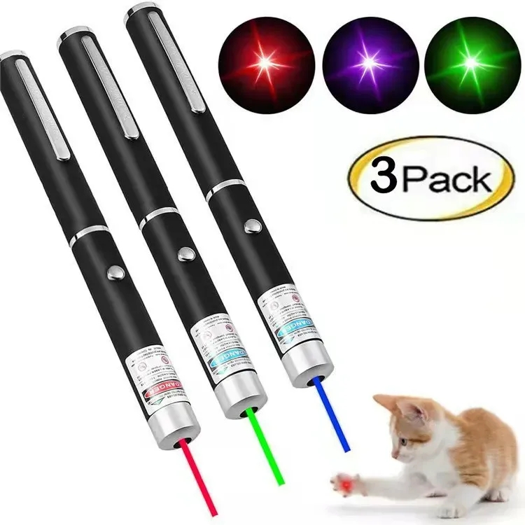 Party Supplies Funny Pet LED Toy Cat Pointer Lights 5MW High Power Lazer Pointers 650Nm Red Blue Green Laser Indicator pen Powerful 1204