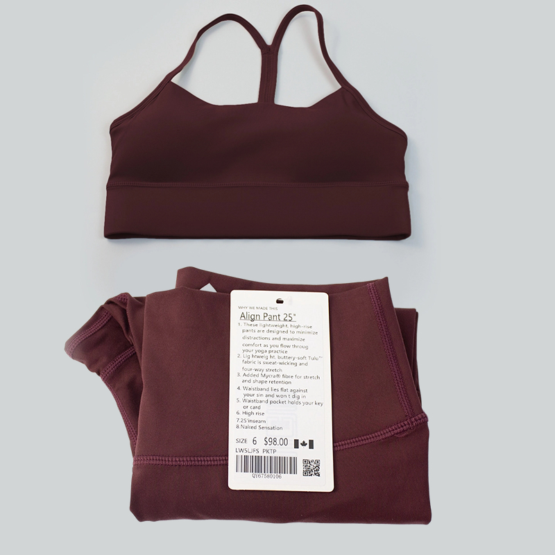 2 Pieces Women Yoga Set Gym Top Y-shaped Bra Fitness High Waist Push Up Align Leggings Workout Set Running Sports Clothes Tracksuits Sportswear