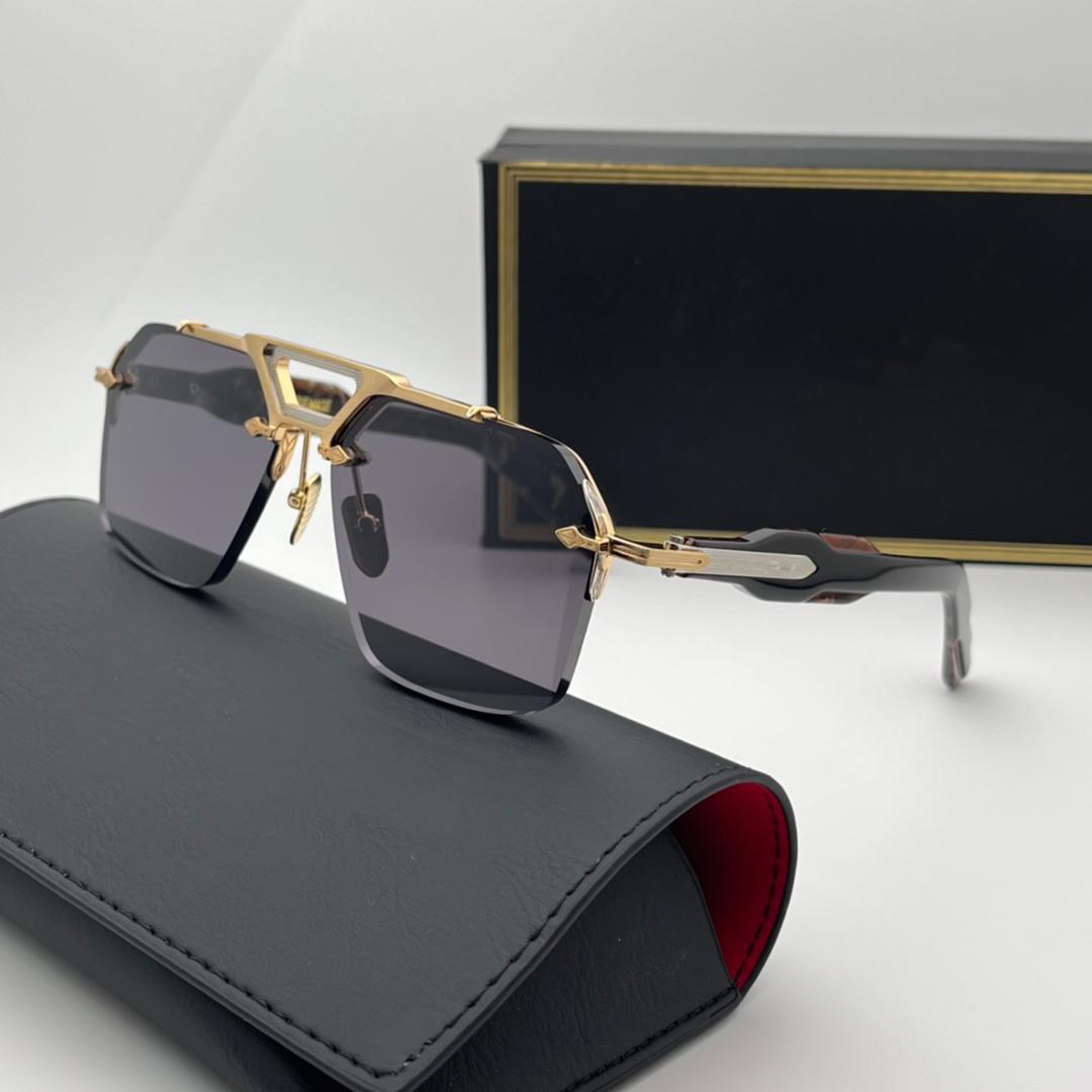 Fashion Sunglasses For Men Women Summer SILVERTON Designers Handmade Half-Rim Retro Glasses Style Anti-Ultraviolet Thick Metal Square Frame Random Box