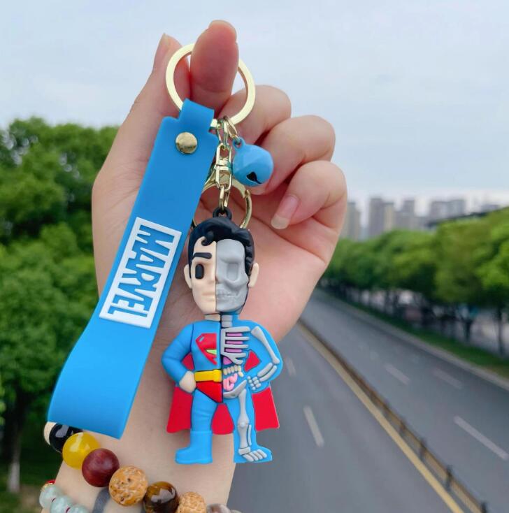 Cartoon Movie Character Silicon Pendant Jewelry Key chain Backpack Ornament Car key Ring Gifts