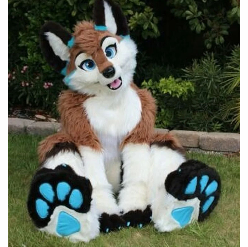 2024 New Adult Husky Dog Fox Fursuit Mascot Costumes high quality Cartoon Character Outfit Suit Carnival Adults Size Halloween Christmas Party Carniva