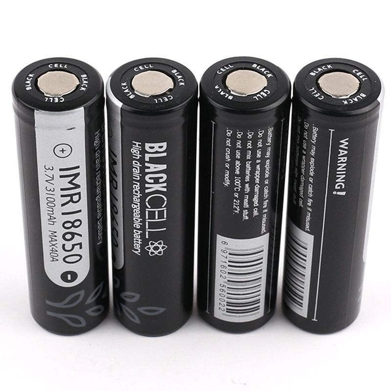 Blackcell IMR 18650 battery 3100mAh 40A 3.7V high drain rechargeable flat top lithium batteries 100% authentic with original gift box