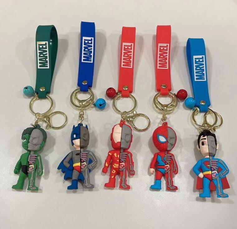 Cartoon Movie Character Silicon Pendant Jewelry Key chain Backpack Ornament Car key Ring Gifts