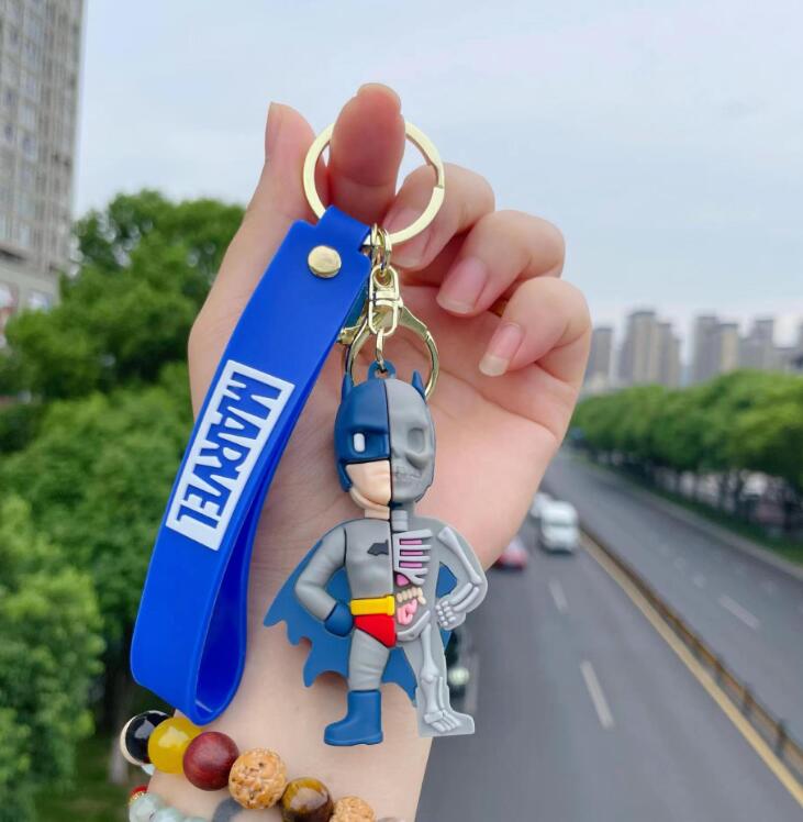 Cartoon Movie Character Silicon Pendant Jewelry Key chain Backpack Ornament Car key Ring Gifts