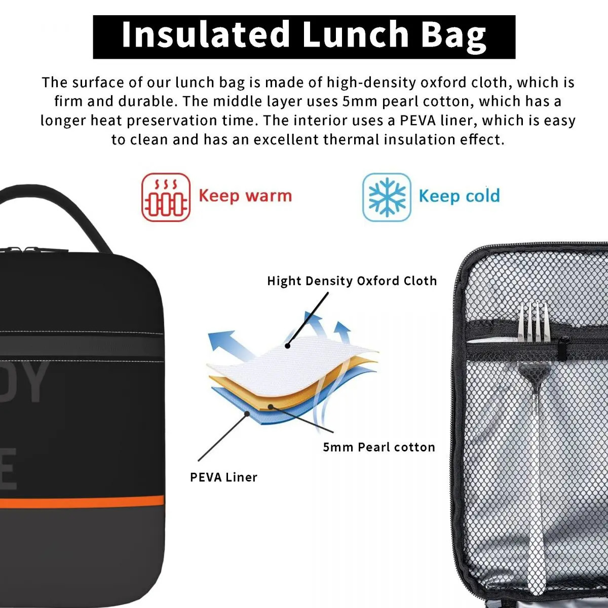 Ready To Race Thermal Insulated Lunch Bag Enduro Cross Motocross Bitumen Bike Life Resuable Container Storage Food Box 240226