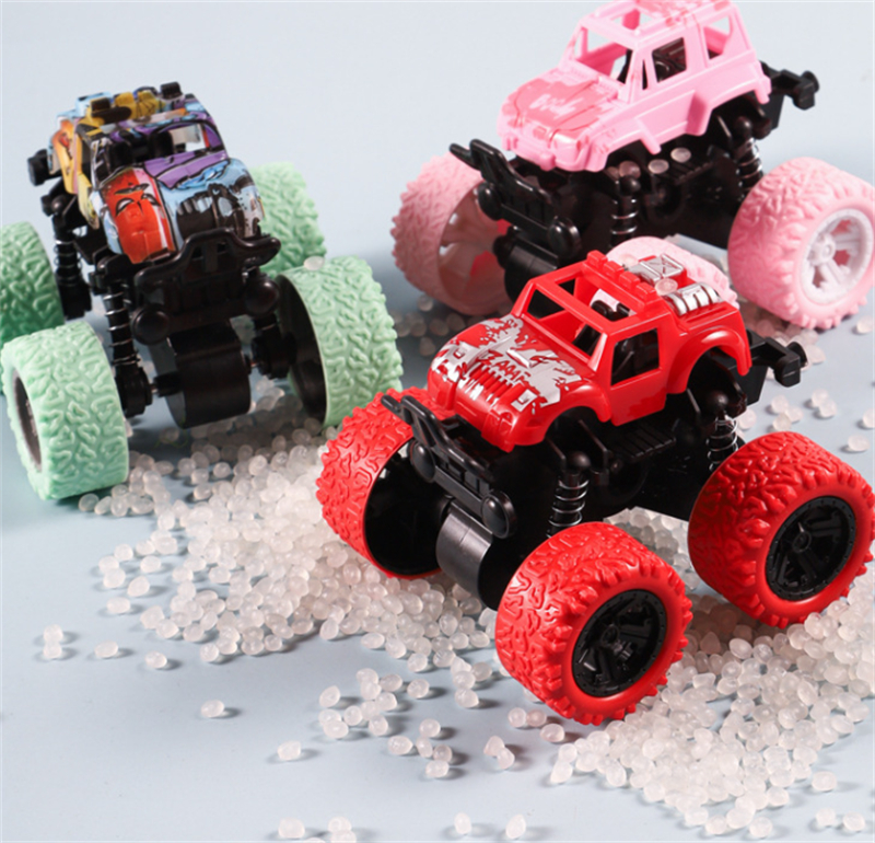 Mini Plastic Inertial Four-wheel Drive off-roadstunt Roll Toy Car for Children car