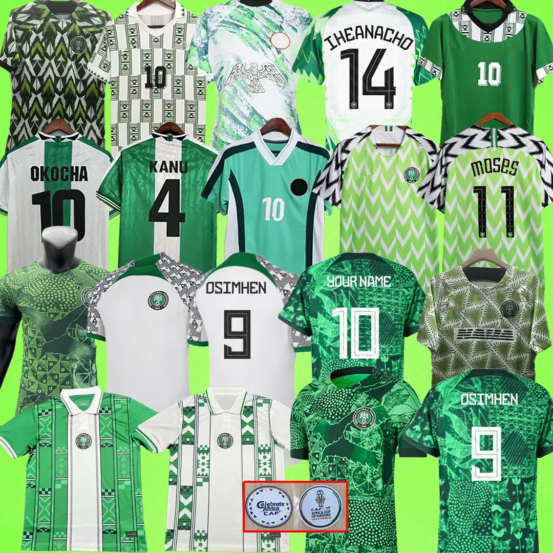 Nigeria 2024 Soccer Jerseys OSIMHEN 18 19 22 23 24 football Shirt OKOCHA SIMON LOOKMAN IHEANACHO 2018 Fans Player Version 94 96 98 Training uniform 1994 1996 1998 RETRO