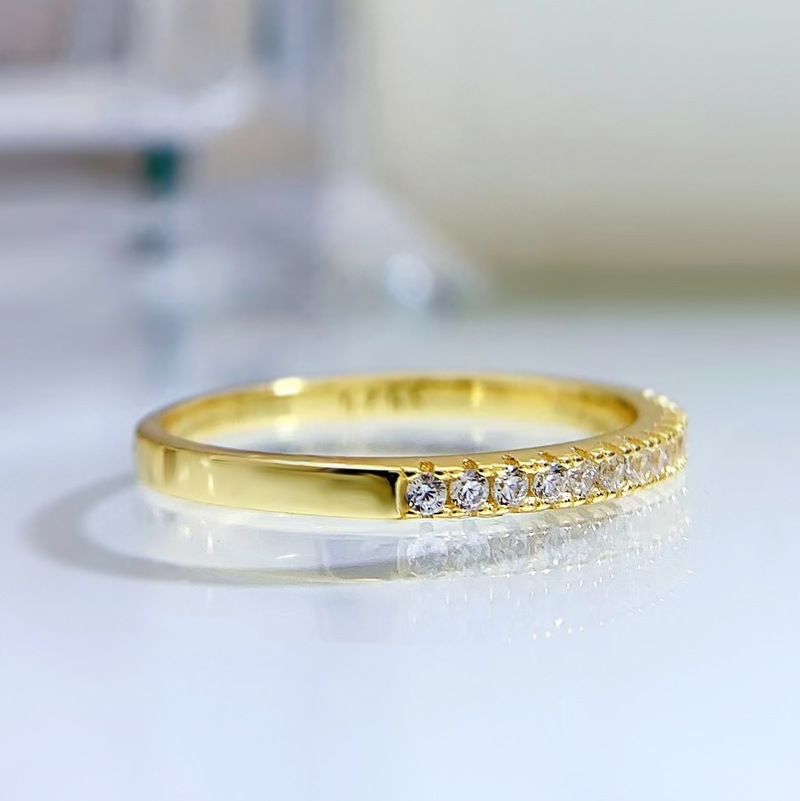 2024 choucong ins top sell wedding rings simple fine jewelry real 100 sterg sier rose gold pave white moissanite dia party women engagement band ring