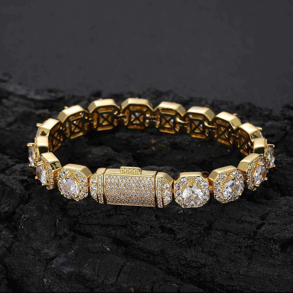 Jewelry 10mm Love Zircon Rock Sugar Trendy Brand Personalized Full Diamond Hip Hop Men's Bracelet Accessories