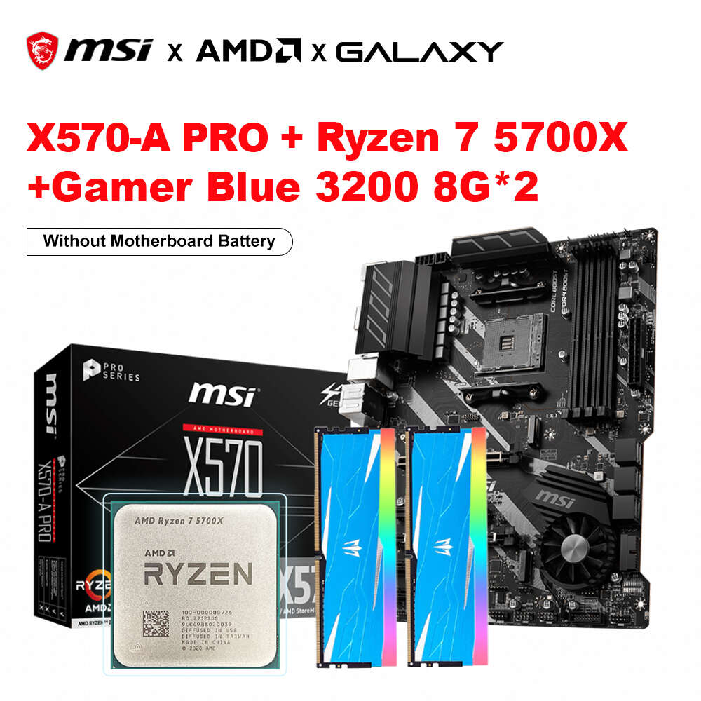 NEW AMD Ryzen 7 5700X R7 5700X Cpu + MSI X570-A PRO AMD X570 AMD X570 128GB DDR4 Motherboard PCI-E 4.0 M.2 SATA3 ATX placa me