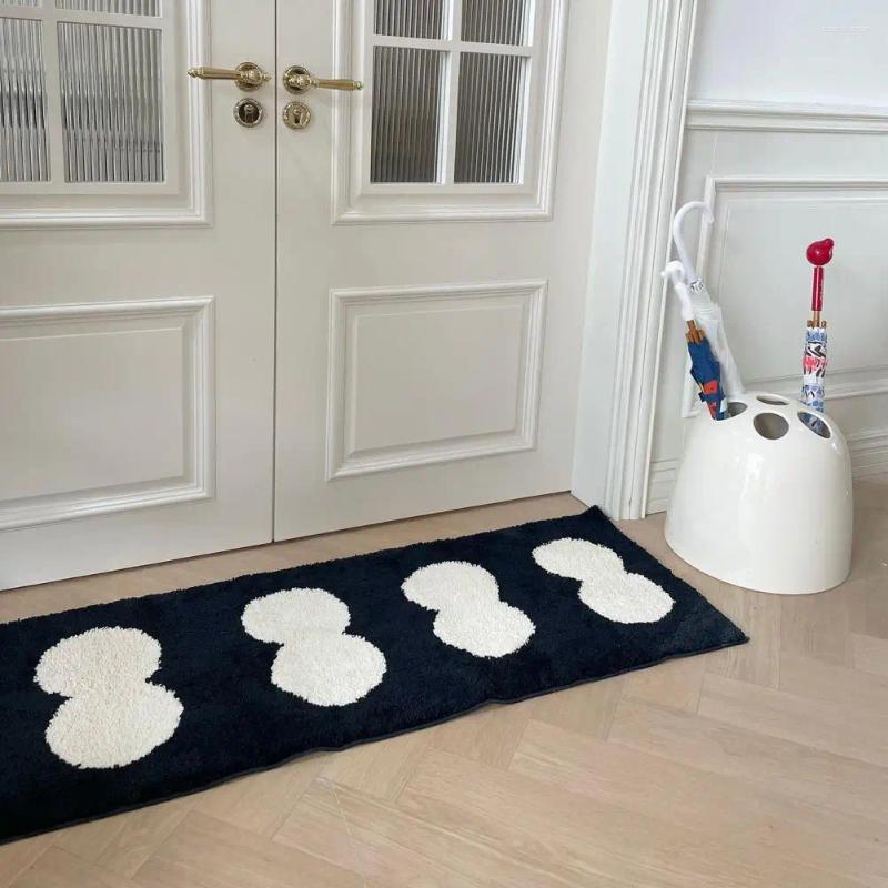 Carpets Polyester Fiber Floor Mat Plush Rug for Kids Bedroom Room Decor Non-slip Furry Carpet with Gourd Pattern Soft Fluffy Nursery