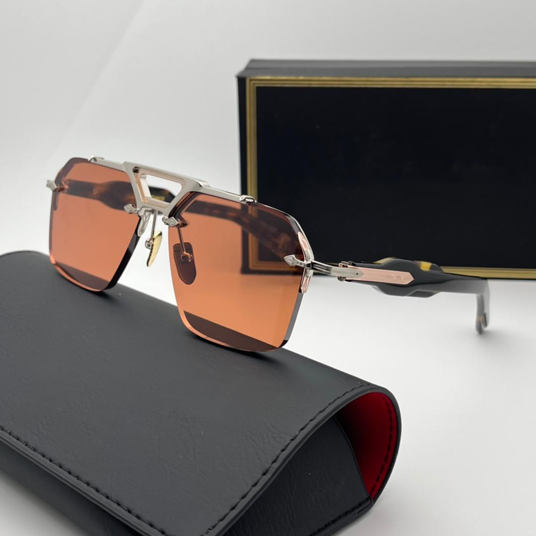 2025 Fashion Sunglasses For Men Women Summer SILVERTON Designers Handmade Half-Rim Retro Glasses Style Anti-Ultraviolet Thick Metal Square Frame Random Box