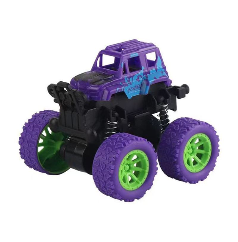 Mini Plastic Inertial Four-wheel Drive off-roadstunt Roll Toy Car for Children car