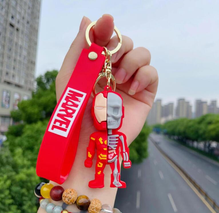 Cartoon Movie Character Silicon Pendant Jewelry Key chain Backpack Ornament Car key Ring Gifts