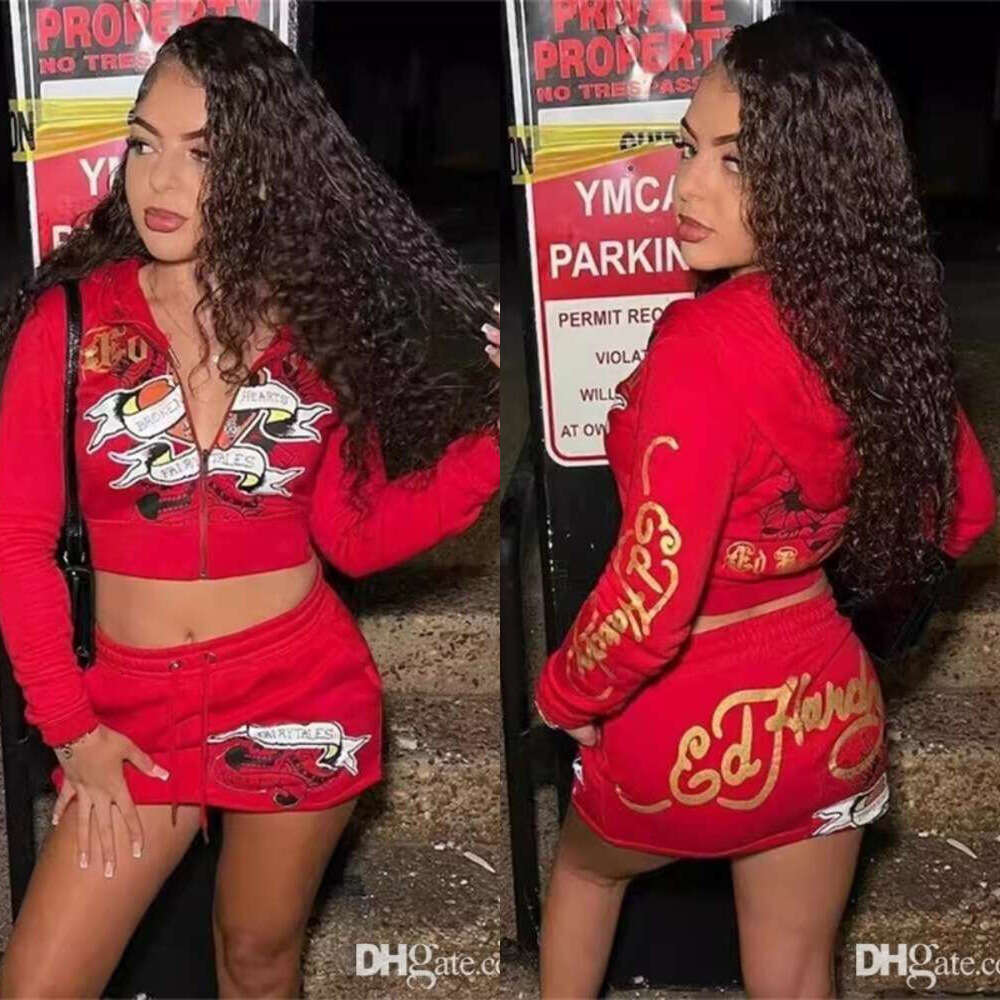 2024 Spring Womens Tracksuits Two Pieces Short Set Designer Letter New Fashion Printed Short Skirt Set