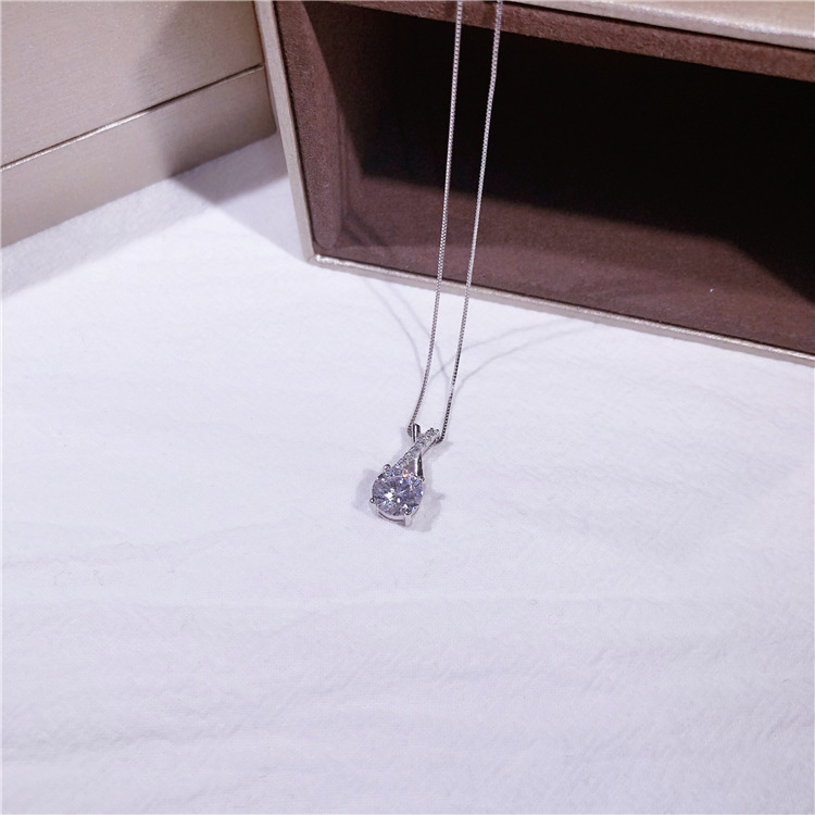 2024 Choucong Solitaire Cross Pendant Simple Fashion Jewelry 925 Sterling Silver Round Cut 5A Cubic Zircon CZ Diamond Girls Party Women Elegant Clavic