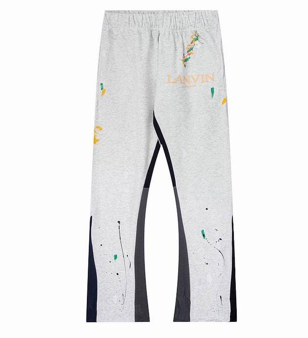 Mens Graffiti Pants Galleryse Depts Womens Sweatpants Galleryes Dept Speckled Letter Print Mans Couple Loose Versatile Casual Straight Size S-XL