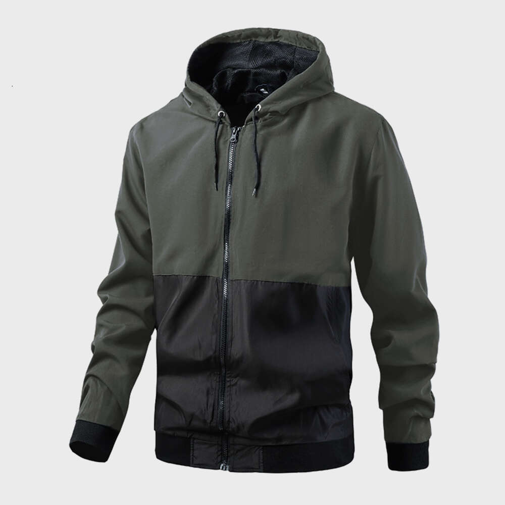 Hooded Sports Loose and Casual 2024 New Oversized Men's Contrasting Jacket Baseball Suit Trend