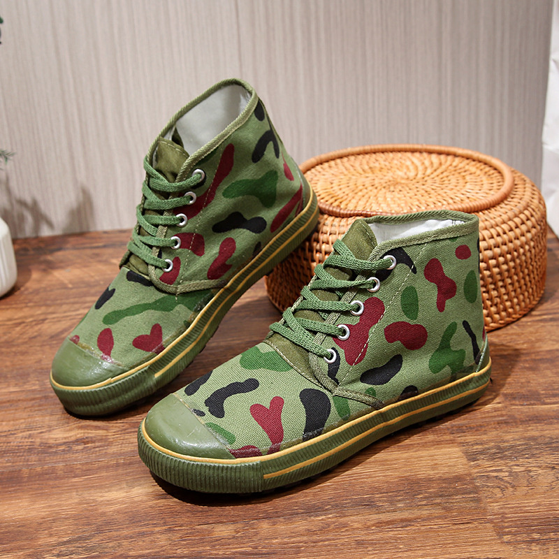 Agricultural Army Green Casual Shoes Rubber soles Wear resistant Outdoor Construction Site Agricultural Work Shoes O4oI#