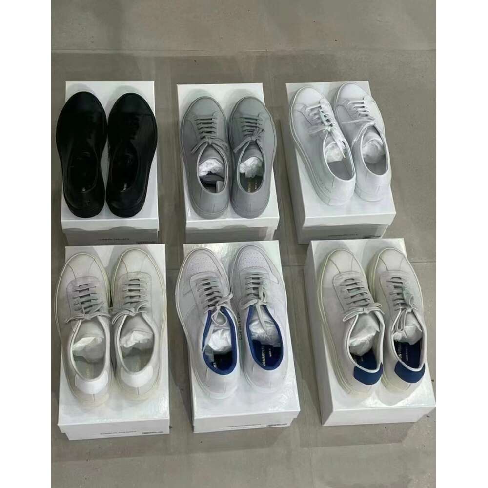 NEW TOP Commons Projectes Designer Shoes Loafers Shoe Sneakers Classic White Black Unisex Fashion Couples Style Paris Man Skate Shoes Commons- White Leathers 68