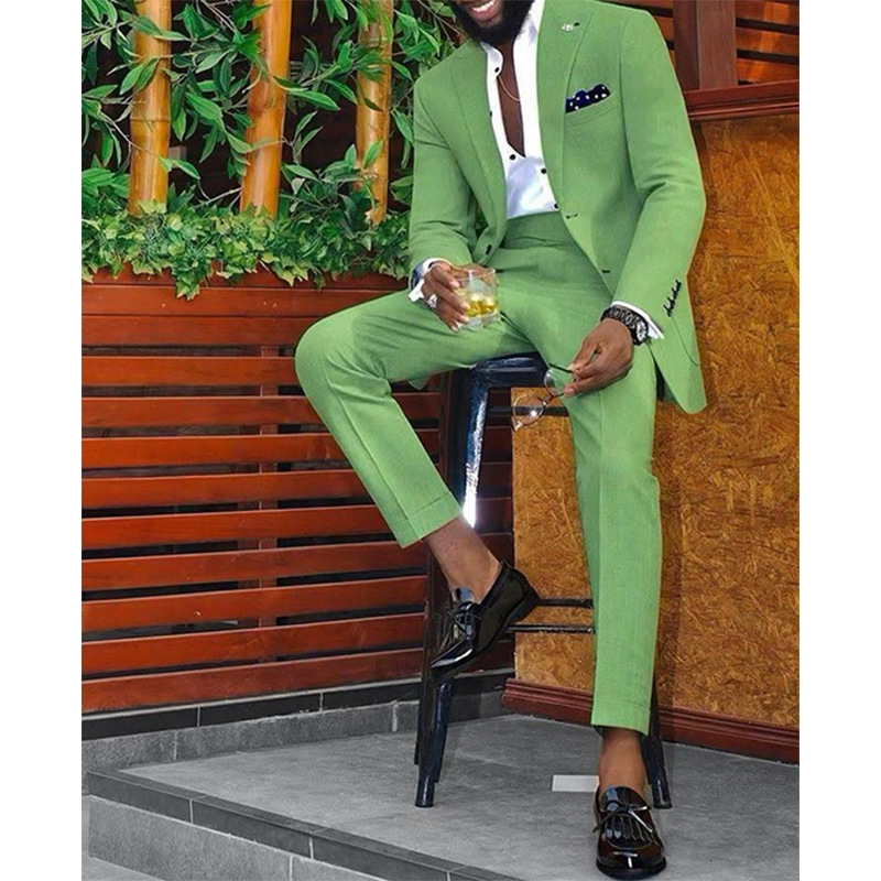 Suit set two-piece two button suit jacket mens suit 230705