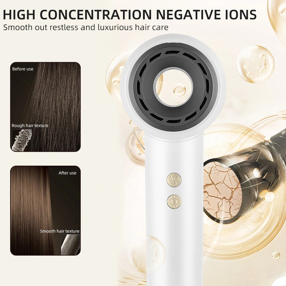 Electric Hairdryer Cold Wind Hair Dryer Style Hair Dryer Professional Blow Dryer Suitable Home Salon 110000RPM High Speed 240312