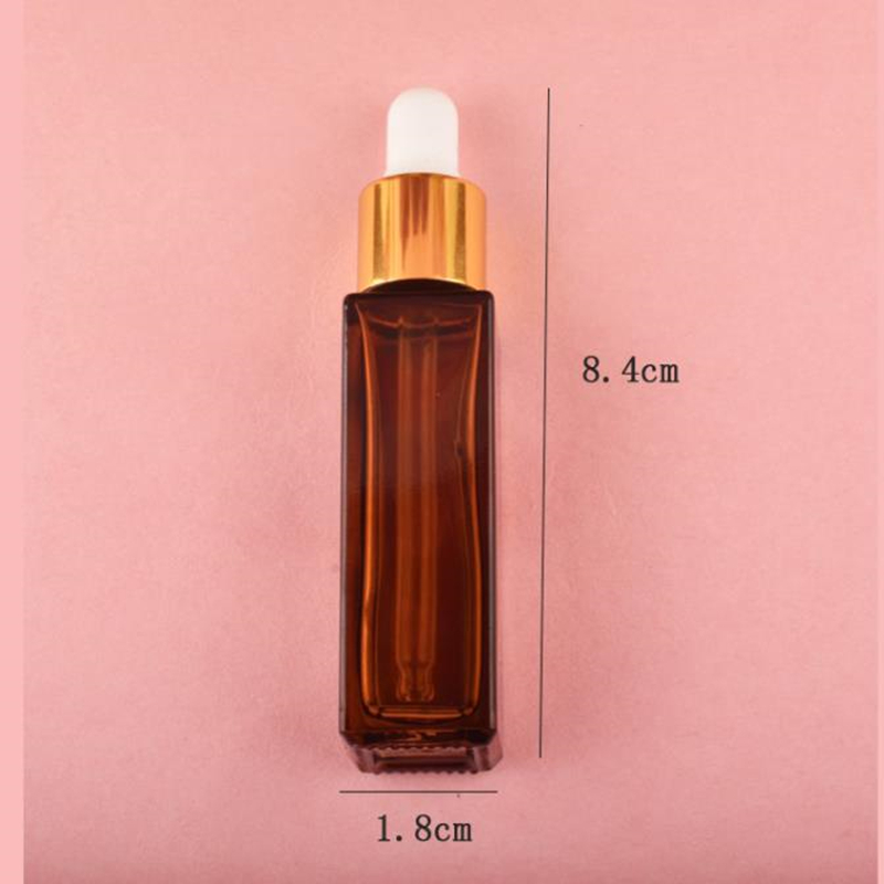 10ml Empty Glass Eye Dropper Bottles Travel Clear Black Amber Bottle for Essential Oils Liquids Lab Chemicals