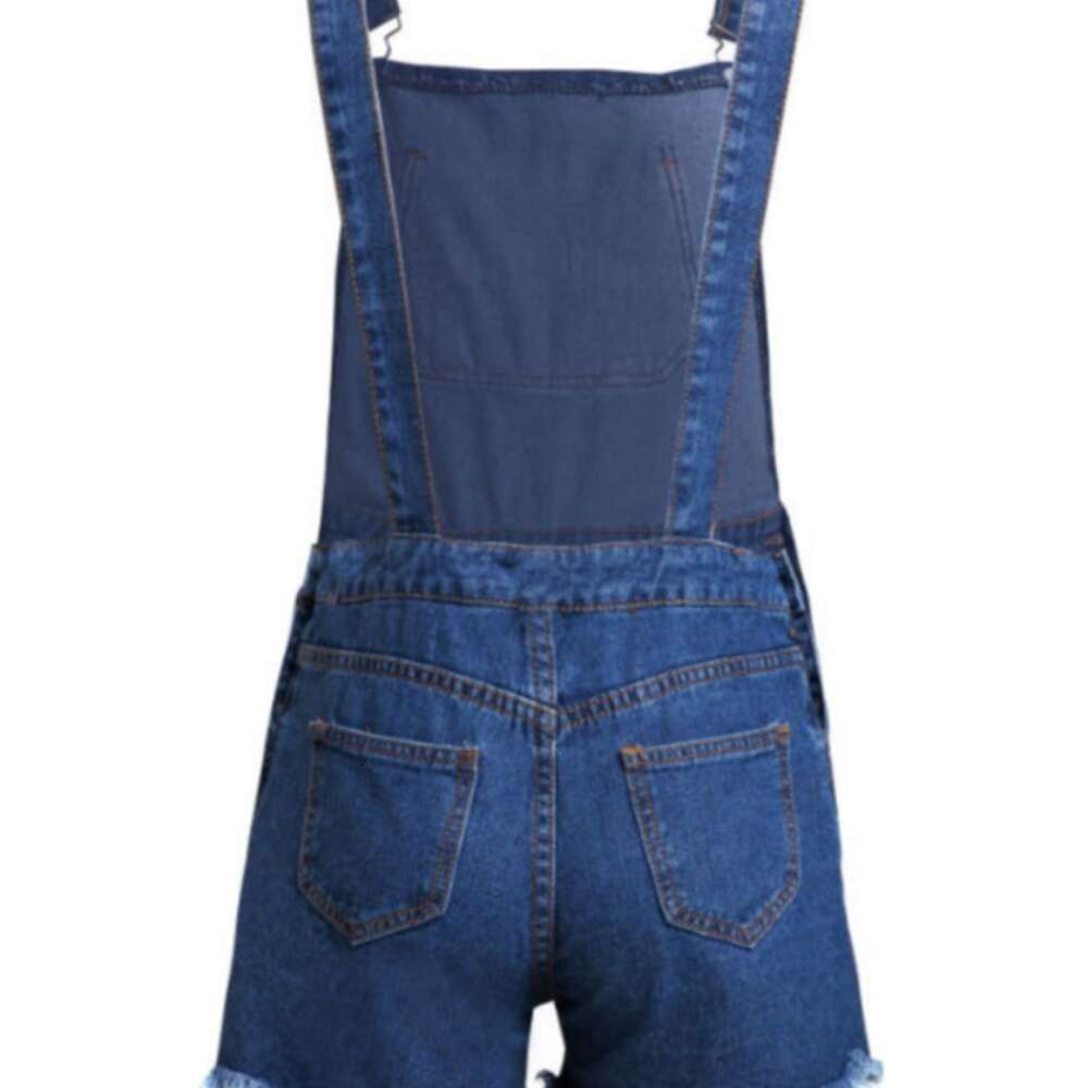 2024 New Distressed Denim Shoulder Strap Shorts