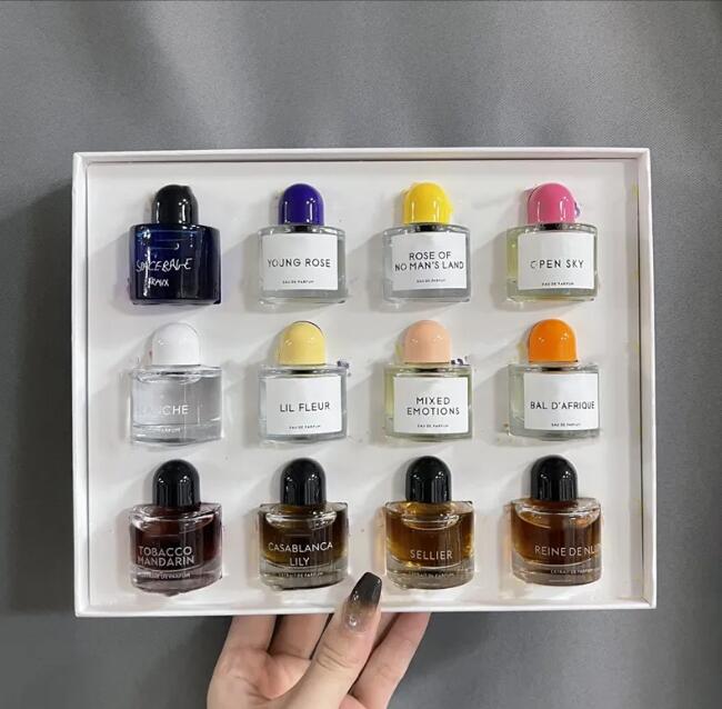 5A Luxury Incense byredo 12pcs mini perfume Set Blanche OPEN SKY tobacco mandarin Young Rose Space Rage ose Of No Man's Land Perfume 50ml Fragrance Spray Parfum Lasting