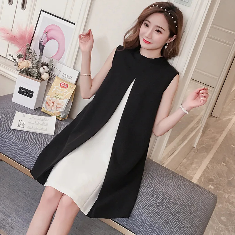 Pregnant Dresses Pregnancy Plus Size Dress Elegant Summer Round Neck Maternity Bow Vestiti Donna Vestido 240301