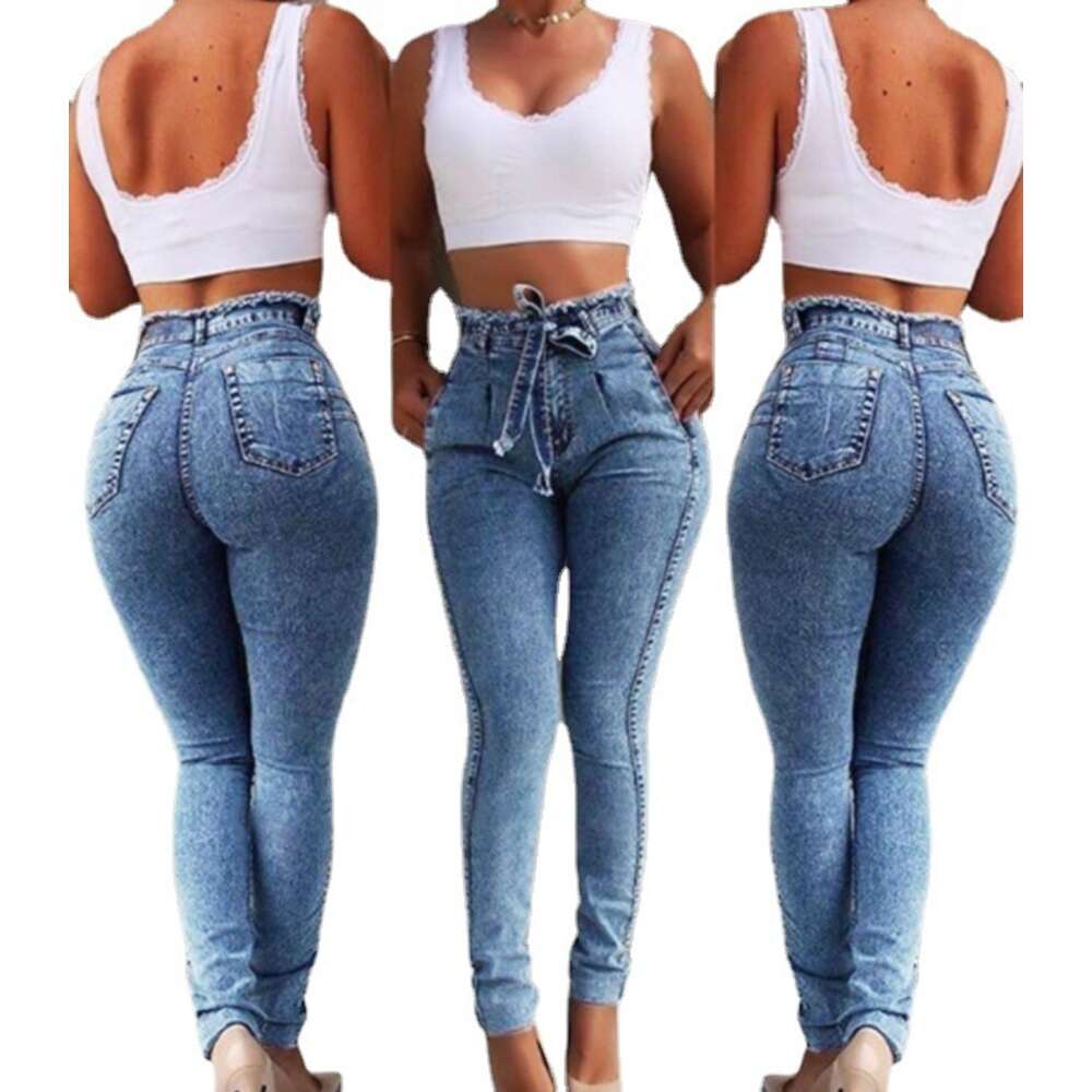 High Waist Elastic Tight Jeans Women's New Style